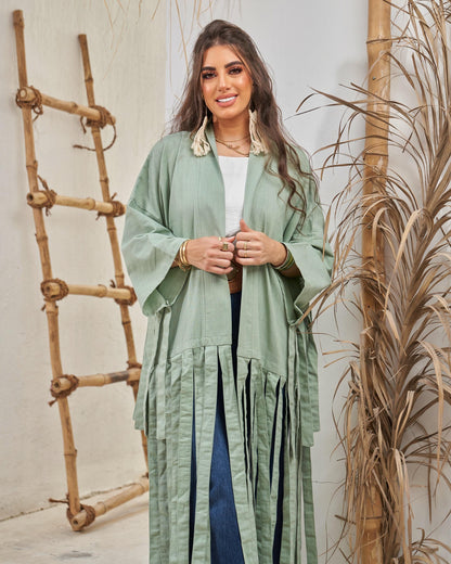 Mint Fluffy Abaya