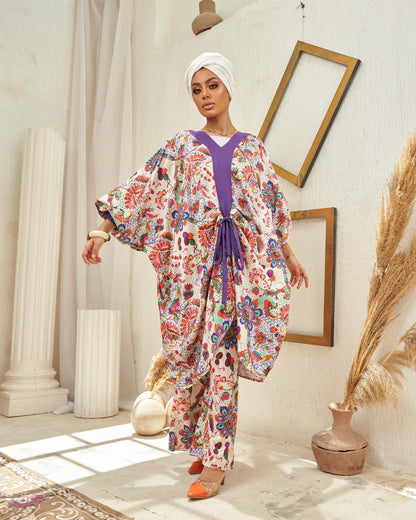 Violet Floral Suit