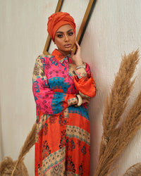 The "Orangesta" Limited Edition Silk Jumpsuit