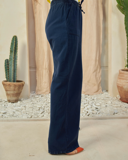The All-Day Flow Pants (Dark Blue)