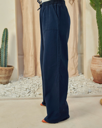 The All-Day Flow Pants (Dark Blue)