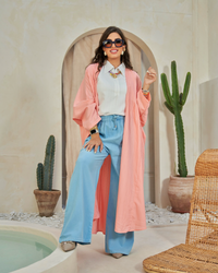 Peach Glow Abaya