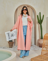 Peach Glow Abaya