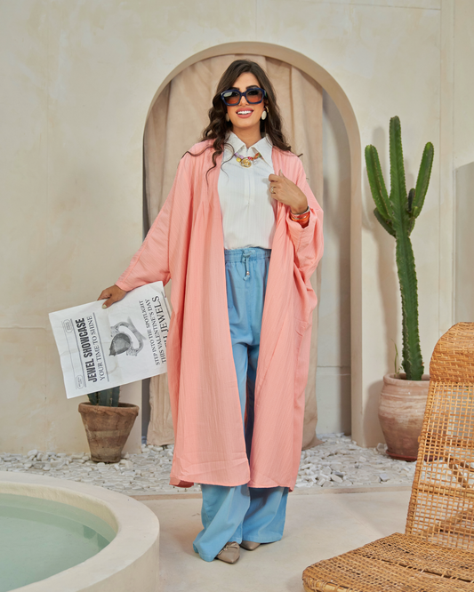 Peach Glow Abaya