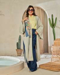 Denim Accent Modern Abaya