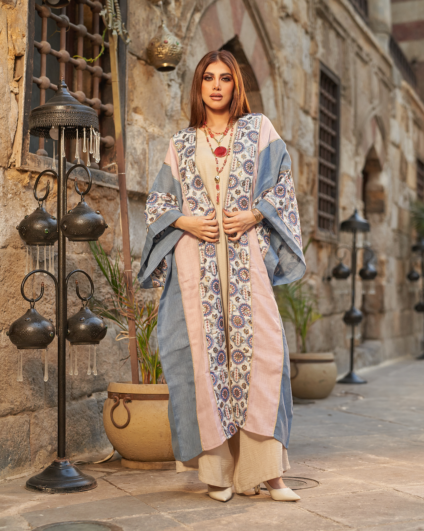 Pastel Mosaic Kaftan