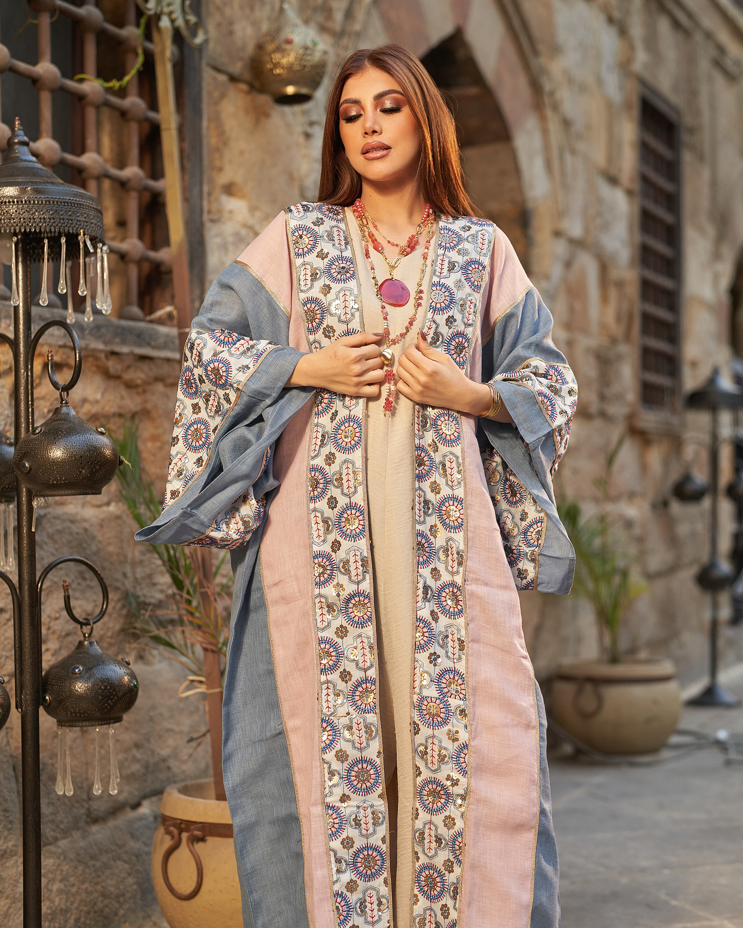 Pastel Mosaic Kaftan
