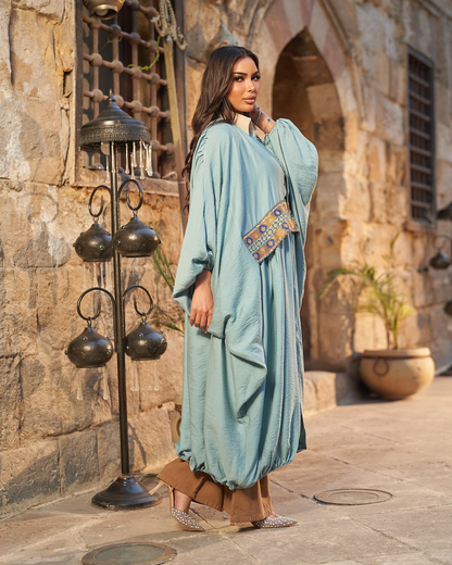 The Azure Serenity Abaya