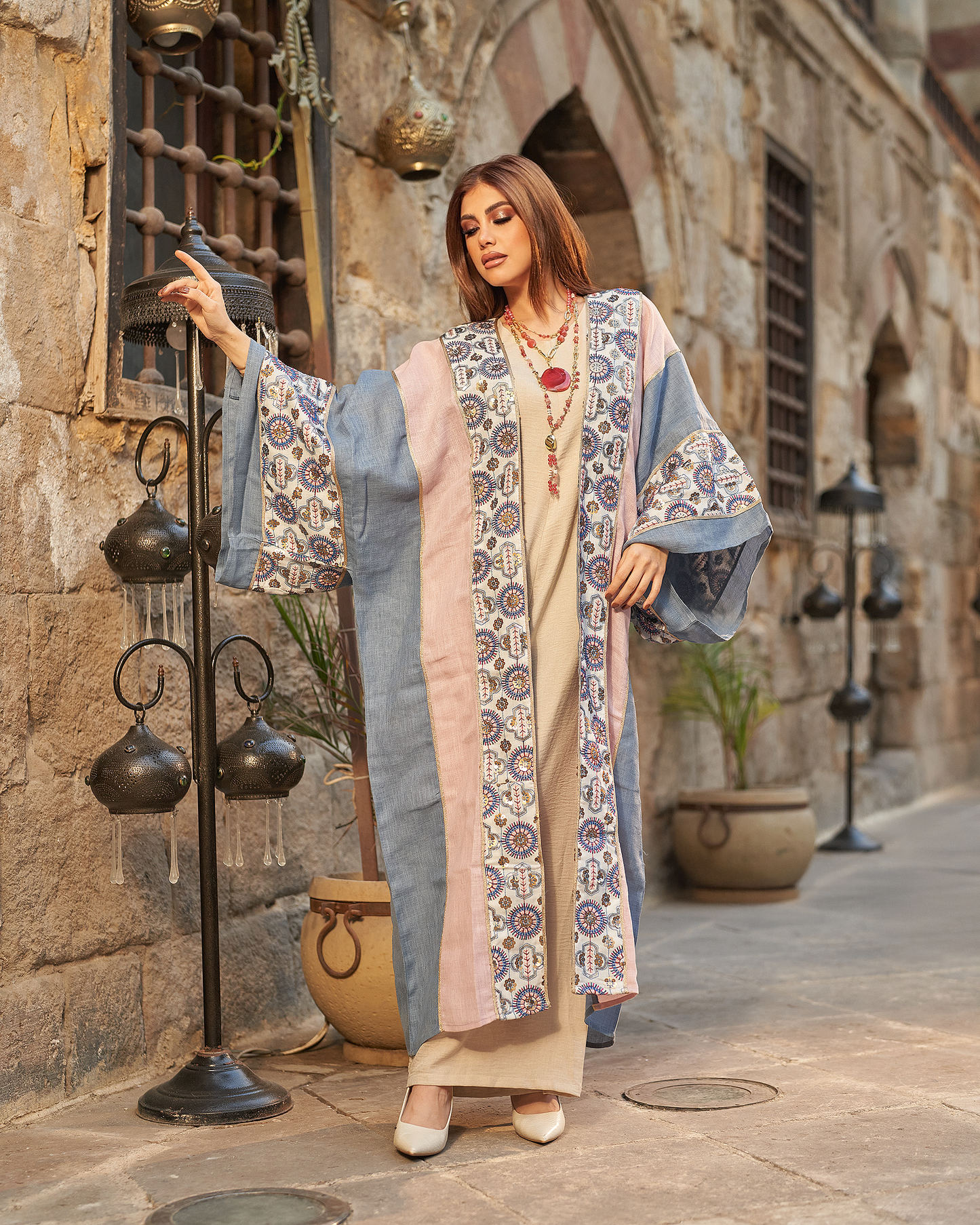 Pastel Mosaic Kaftan