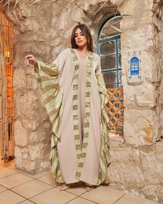 The Golden Sand Butterfly Abaya