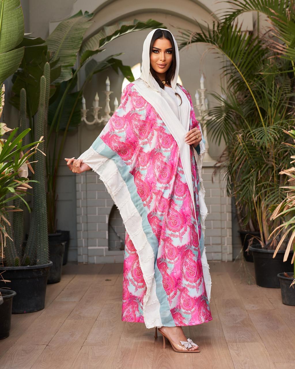 The Silk-Linen Bloom Masterpiece Modern Abaya