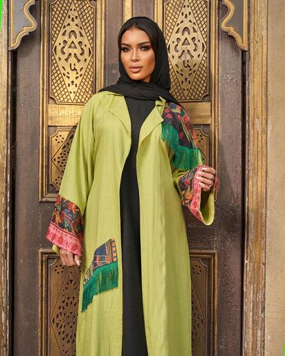 The Olive Oasis Boho-Chic Abaya