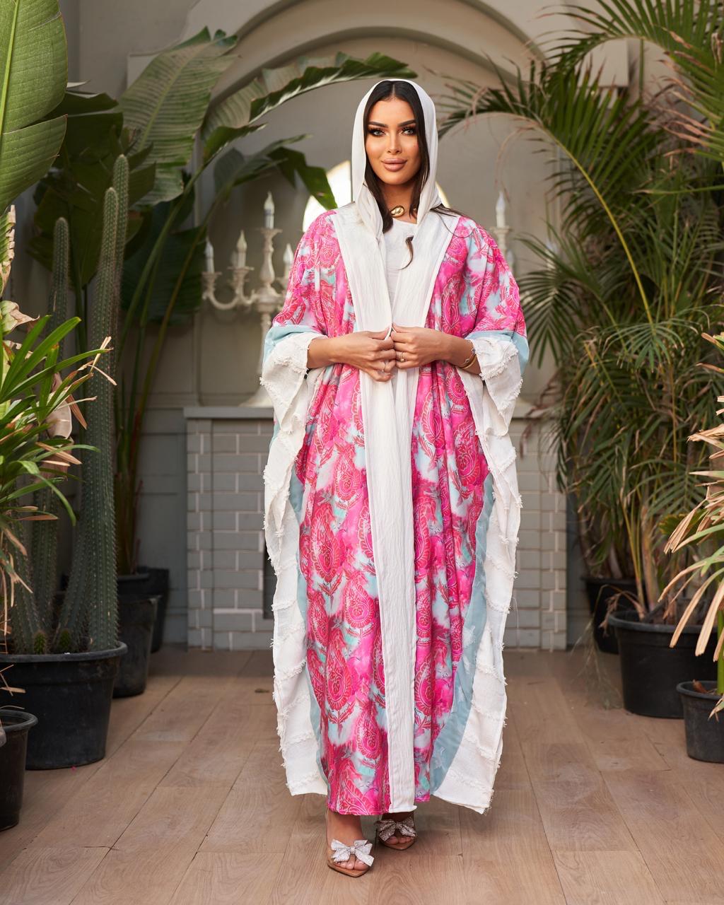 The Silk-Linen Bloom Masterpiece Modern Abaya